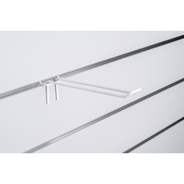 Haczyk podwójny Slatwall drut biały