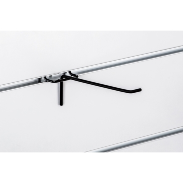 Haczyk pojedynczy Slatwall drut czarny