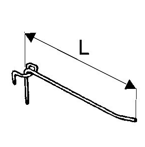 Haczyk na kratę, pojedynczy, chrom