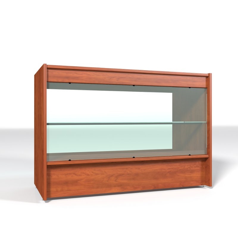 Lada sklepowa, kasowa, oszklony front, prosta