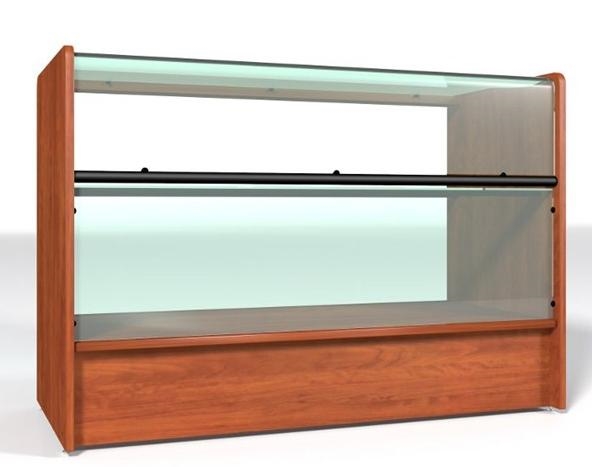 Lada sklepowa, kasowa, cała oszklona, prosta
