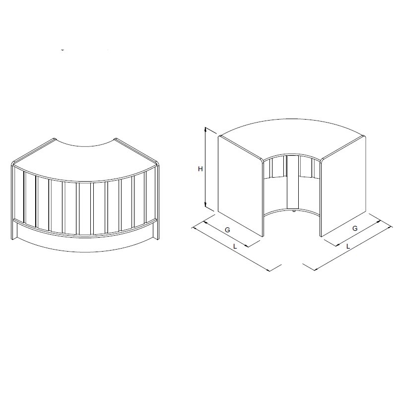 Lada sklepowa, narożna, zewnętrzna, pełna