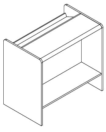 Lada impulsowa, kasowa, pełna, półki pochyłe