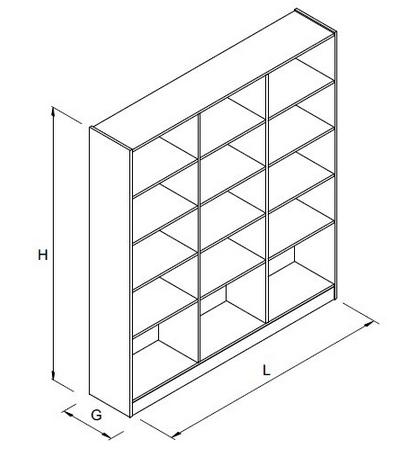 Regał z półkami do sklepu 180x35x200cm