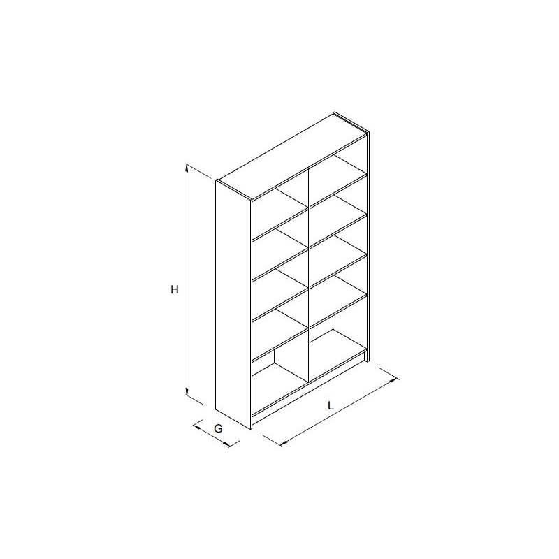 Regał z półkami do sklepu 120x35x200cm