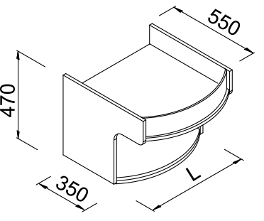Baldachim do regału sklepowego 60x35-55x47cm