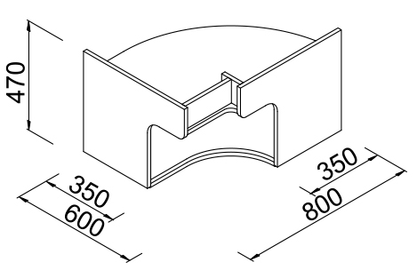 Baldachim do regału sklepowego 80x60x47cm