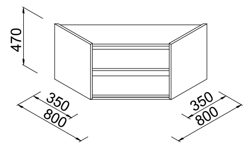 Nadstawka regału narożnego do sklepu 80x35x47cm