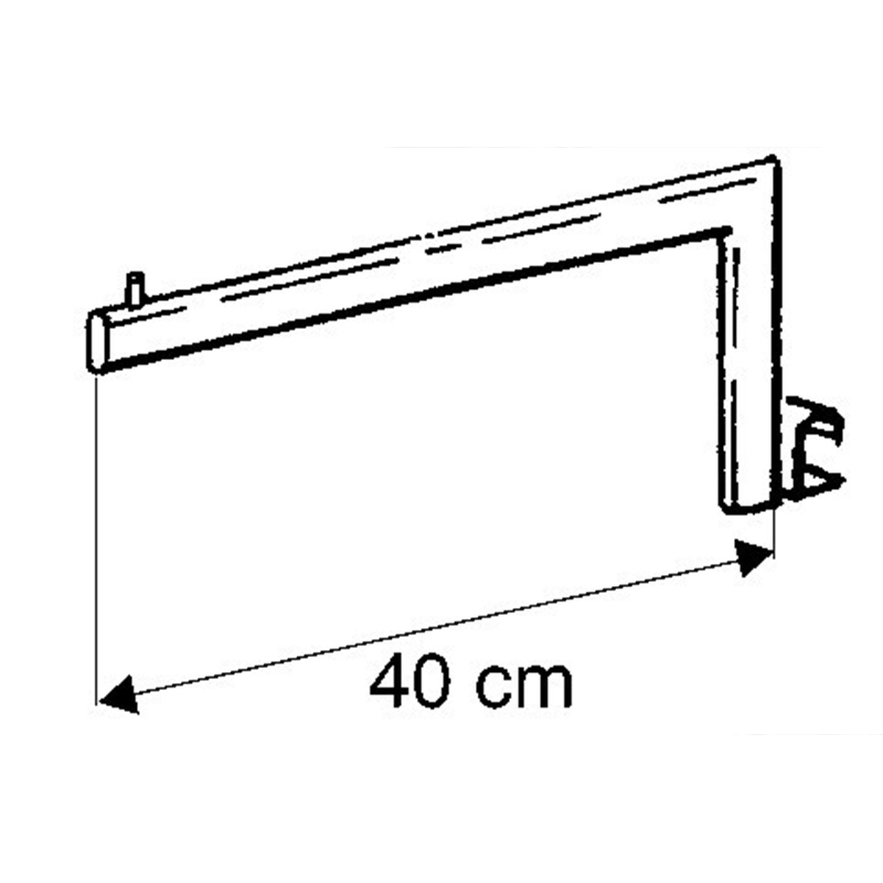 Wieszak prosty, podniesiony, na wspornik