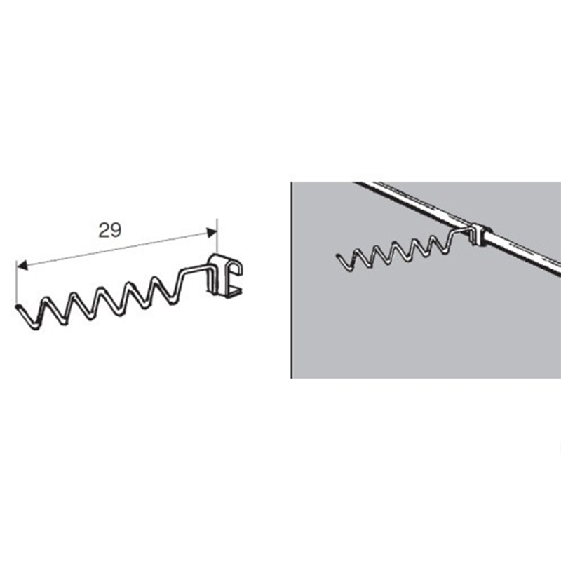 Wieszak pochyły zygzak na wspornik