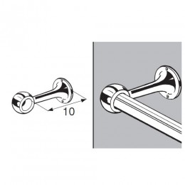 Uchwyt dystansowy, końcowy, do rury fi 25mm