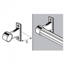 Uchwyt mocujący do ściany 5cm końcowy rura fi 25mm