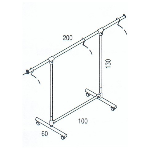 Złącze typu T z blokadą do rury fi 25, chromowane