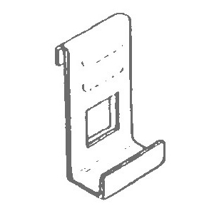 Wspormnik półki drucianej na kratę, chrom