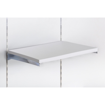Półka z płyty Soti-Line, Popiel, wsporniki chrom