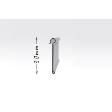 Listwa cenowa nakładana na kosze DRA30, bezbarwna