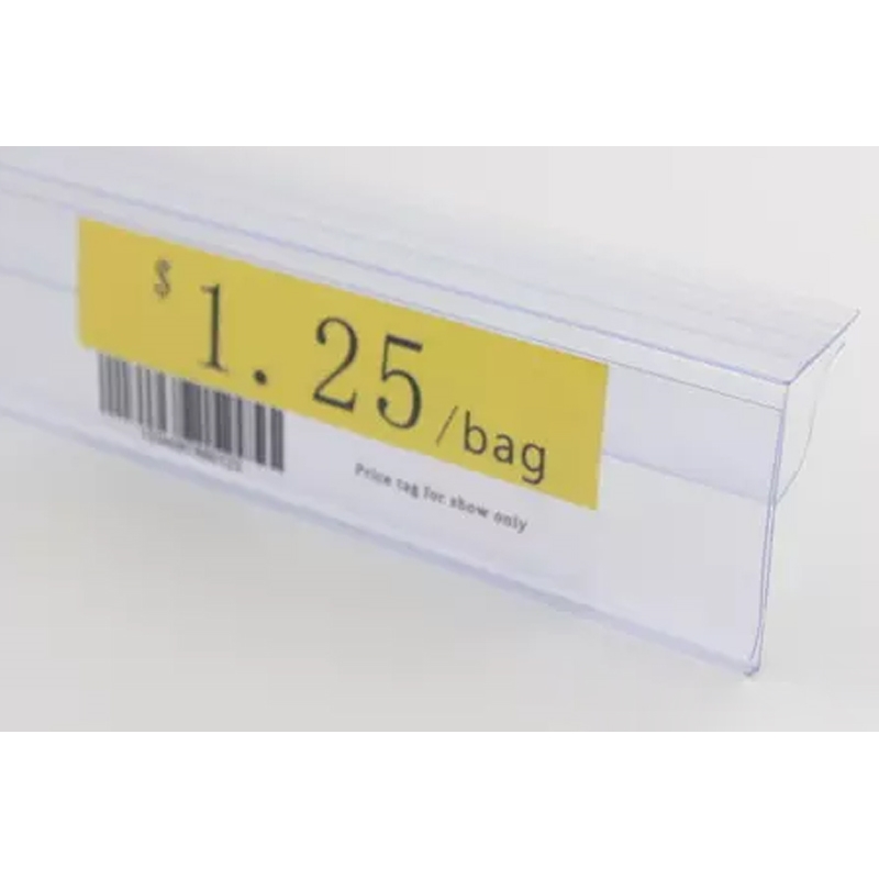 Listwa cenowa nakładana na półki GLS, bezbarwna