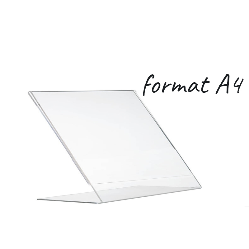 Stojaczek informacyjny L, bezbarwny, różne formaty