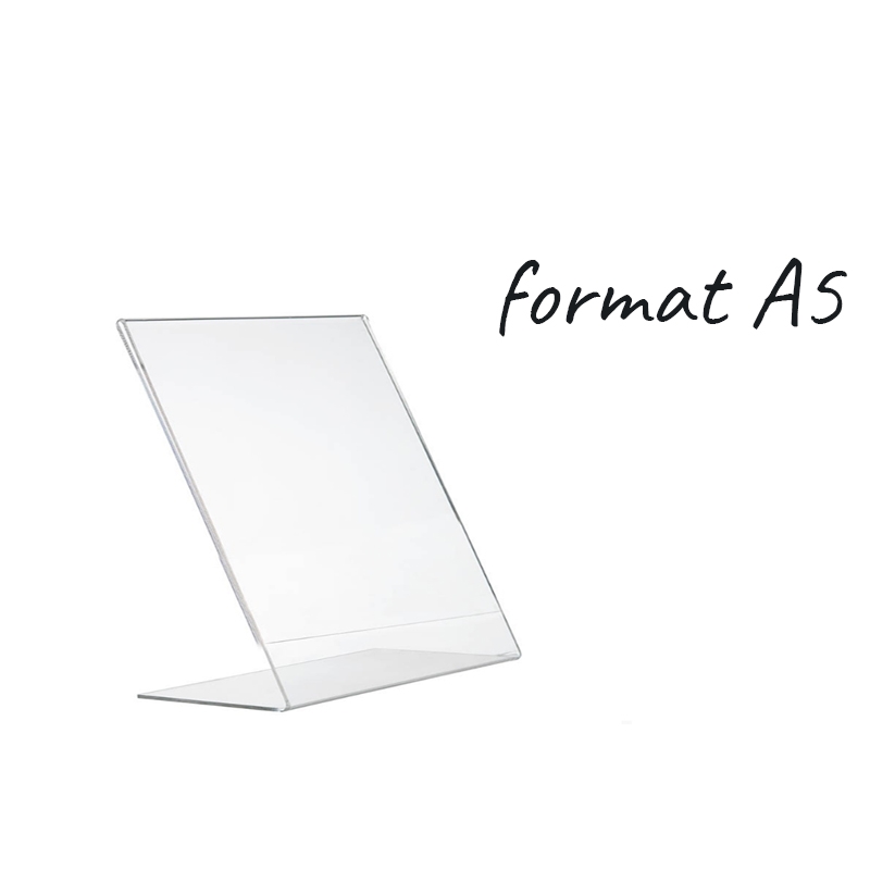 Stojaczek informacyjny L, bezbarwny, różne formaty