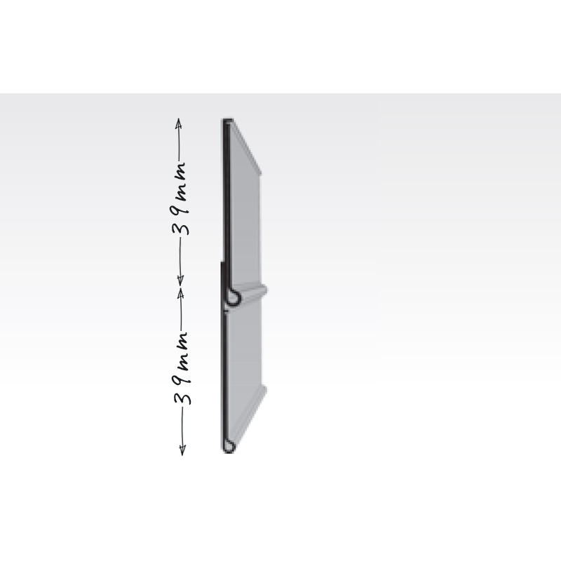 Listwa cenowa naklejana DBH, bezbarwna