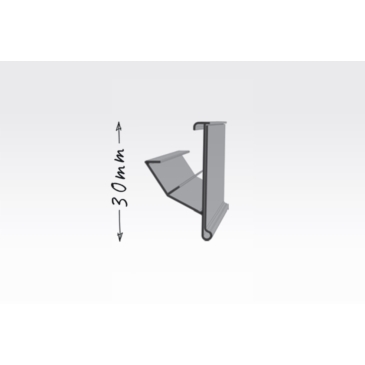 Listwa cenowa nakładana LS30, bezbarwna