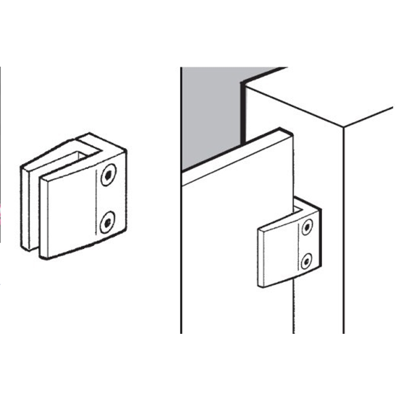 Uchwyt do płyty szkła na ścianę do rury fi 25mm
