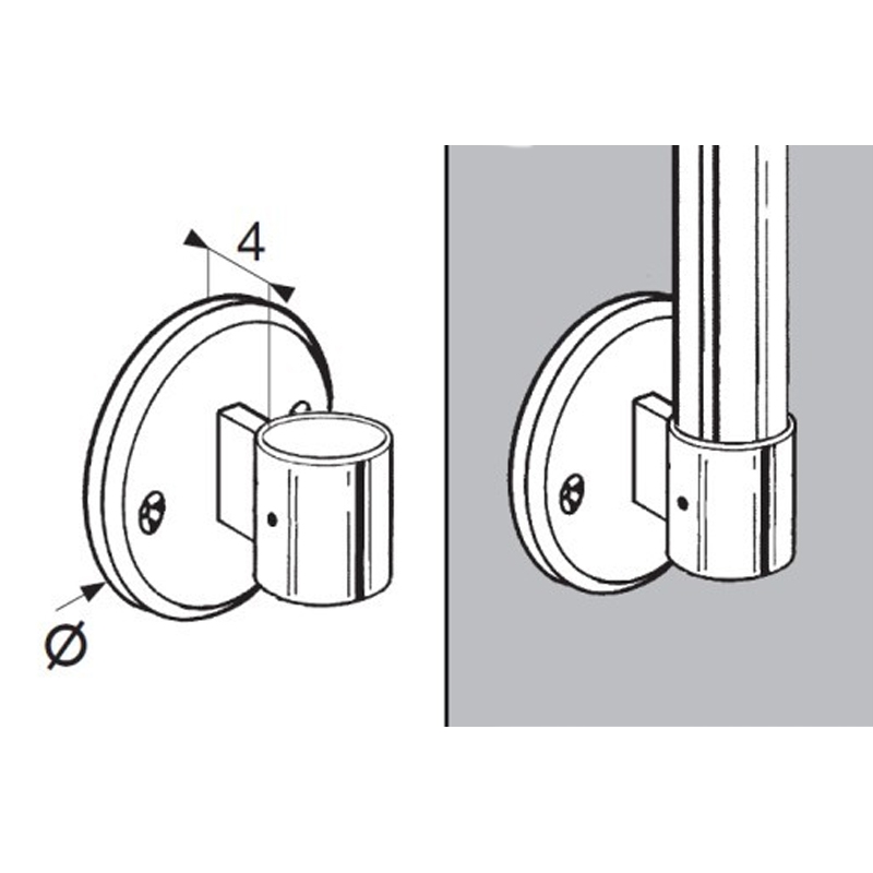 Uchwyt, mocowanie końcowe, balustrady