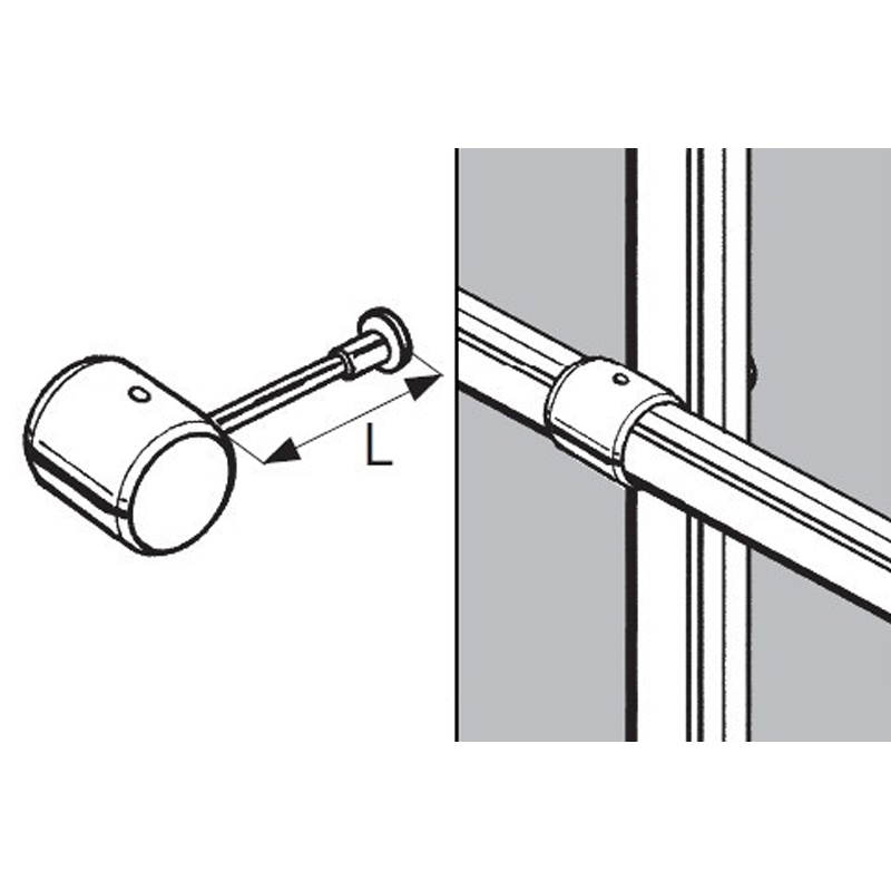 Uchwyt przelotowy fi 16/32mm, chrom