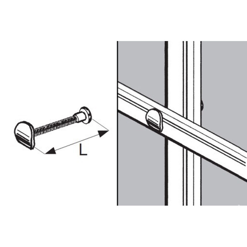 Uchwyt przelotowy do balustrad fi 25/32mm, chrom
