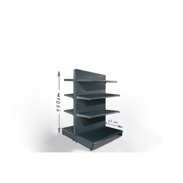 Gondola sklepowa H140cm, dwustronna, półki 8x37cm