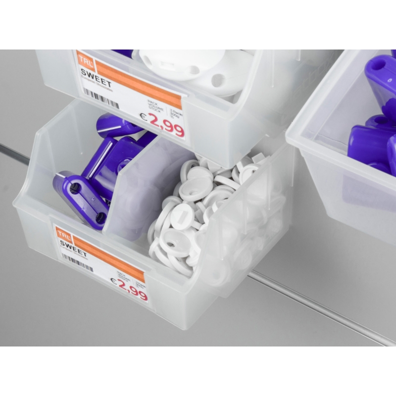 Pojemnik TOP niski Slatwall 14x12x8cm bezbarwny