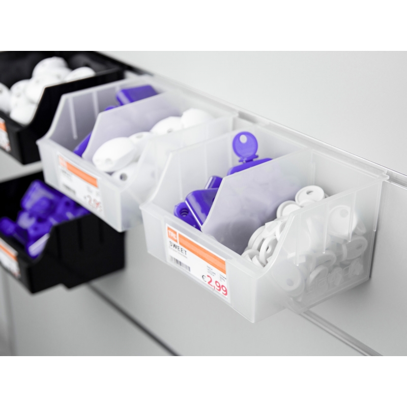 Pojemnik TOP niski Slatwall 14x12x8cm bezbarwny