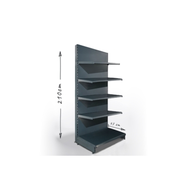 Regał sklepowy H210cm, półki 5x47cm