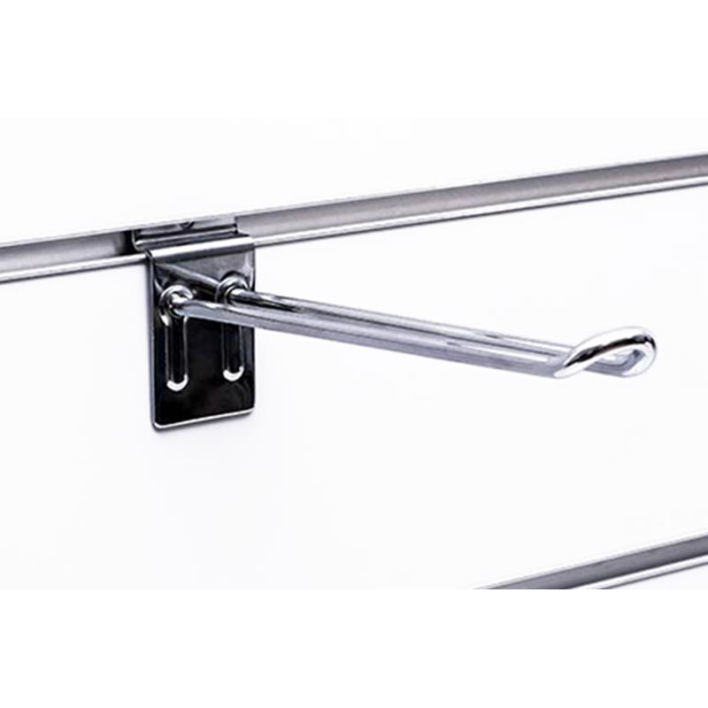 Haczyk podwójny Slatwall chrom