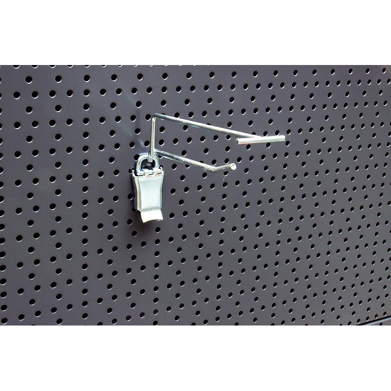 Haczyk na perforację, pojedynczy, wysięgnik, zamek