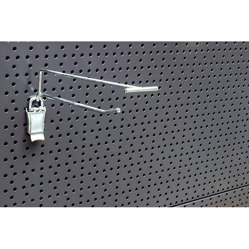 Haczyk na perforację, pojedynczy, wysięgnik, zamek