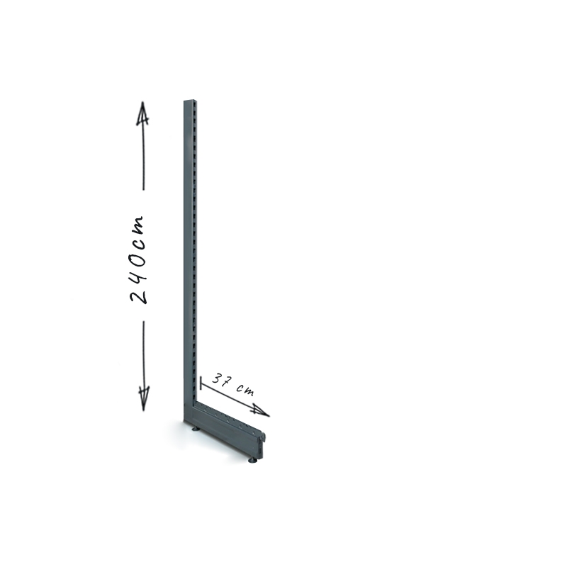 Noga kończąca ciąg regałów z podstawą 37cm gł.
