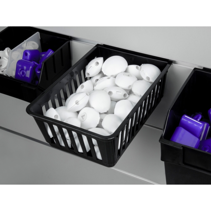 Koszyk Slatwall LONG 14x22x8cm plastik czarny