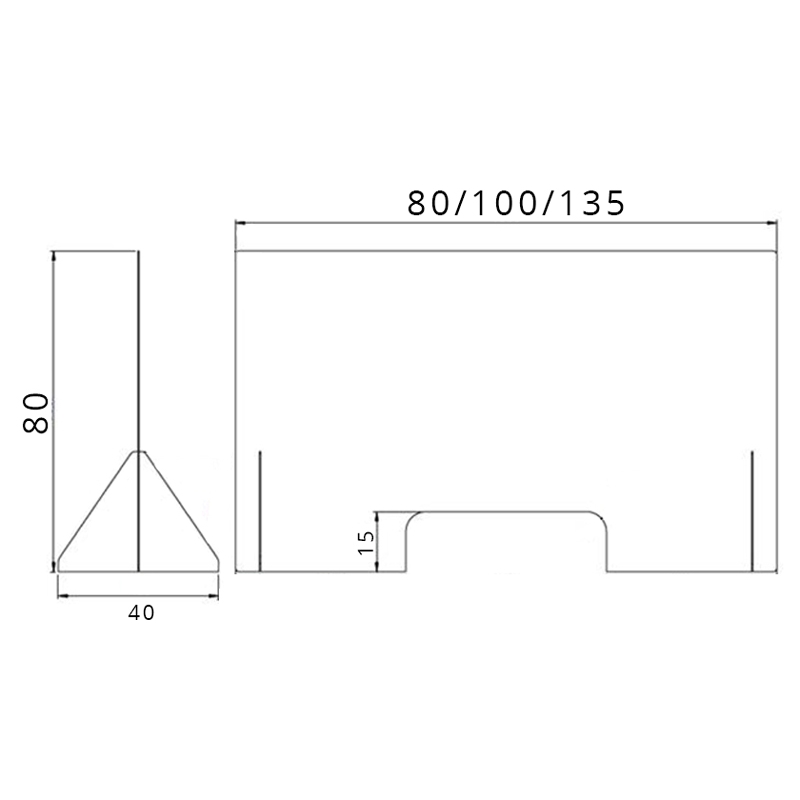 Osłona ochronna stojąca 80x80cm