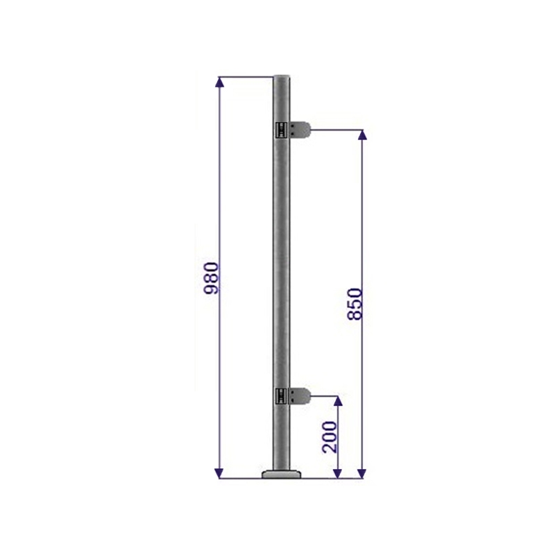 Słupek narożny z czterma uchwytami 980mm