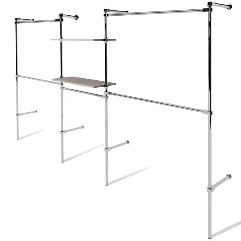 Wieszak do sklepu, garderoby, półki, drążki chrom