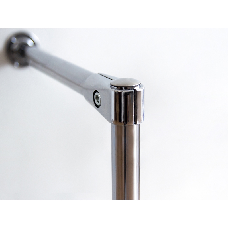 Regał z półkami 60x30 cm, przyścienny, chrom