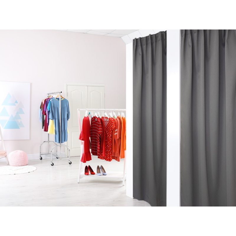 Kotara blackout do przymierzalni szara, 135x180cm