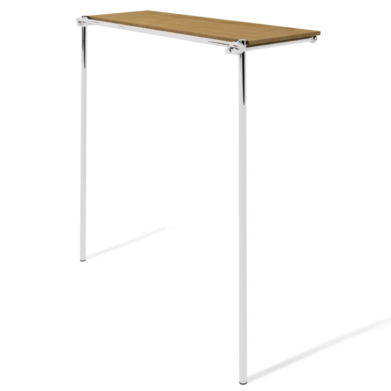 Wieszak sklepowy na odzież, z półką, chrom