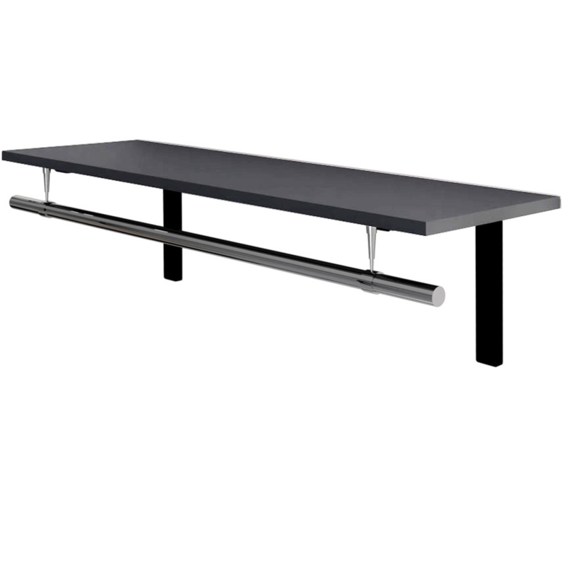 Półka naścienna, sklepowa, z relingiem, 100x35cm