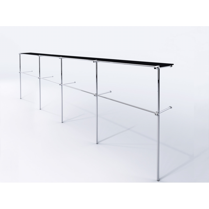 Wieszak odzieżowy stojak sklepowy podwójny chrom