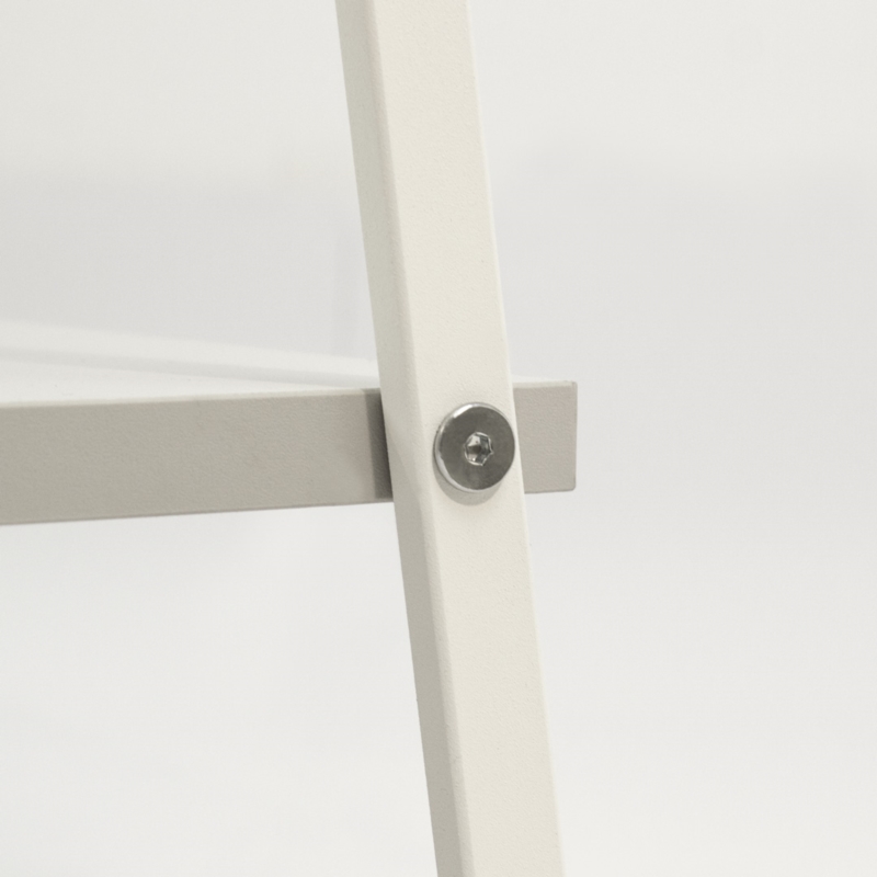 Stender biały sklepowy na odzież z półką