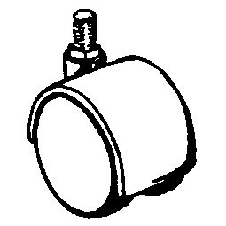 Kółko podwójne, czarne, śruba M-8, fi 50mm