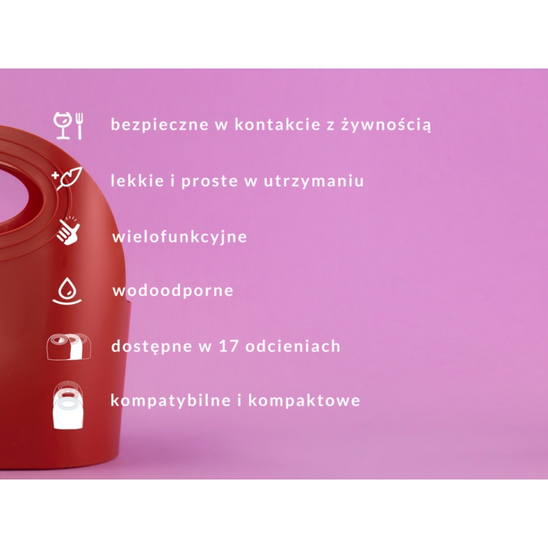 Koszyk na zakupy CLASSIC Flexibag 5,5L czerwony