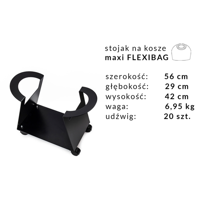 Stojak na koszyki MAXI Flexibag czarny